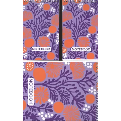 کتاب دفترچه فانتزی طرح جنگل بنفش،کد 1245 (3جلدی،سیمی)