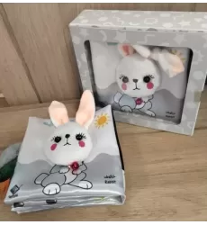کتاب کتاب پارچه ای حیوانات مزرعه (2زبانه،باجعبه)