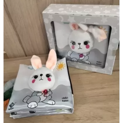 کتاب کتاب پارچه ای حیوانات مزرعه (2زبانه،باجعبه)