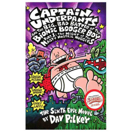 کتاب Captain Underpants and the Big, Bad Battle of the Bionic Booger Boy, Part 1: The Night of the Nasty Nostril Nuggets 6 کتاب Captain Underpants and the Big, Bad Battle of the Bionic Booger Boy, Part 1: The Night of the Nasty Nostril Nuggets 6