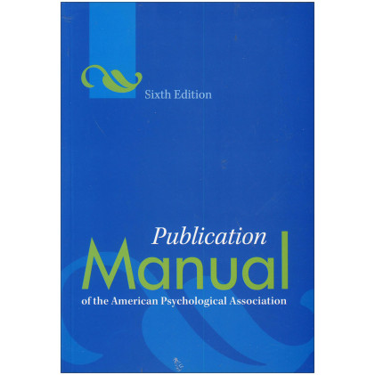 کتاب Publication Manual of the American Psychological Association 6th edition کتاب Publication Manual of the American Psychological Association 6th edition
